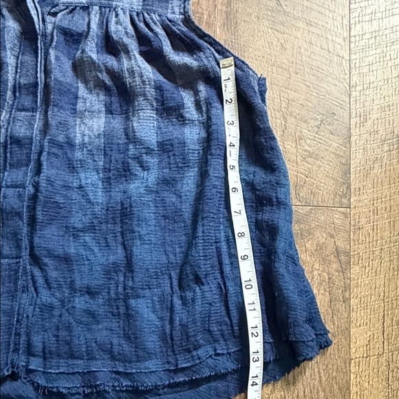 Free People Blue Plaid Sleeveless Top - Picture 6 of 10